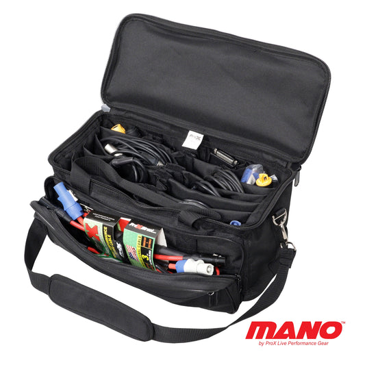ProX MANO Utility Carry Bag With Dividers For AV Gear | Standard
