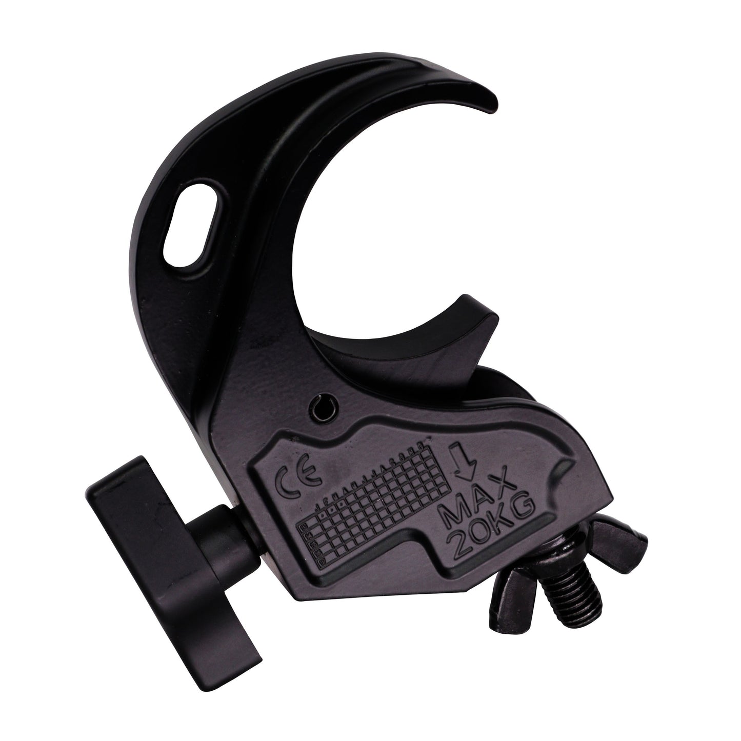 ProX T-C16H-BLK Aluminum Hook M10 Truss Clamp Black
