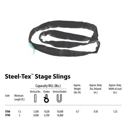 ProX XT SpanSet SteelTex Rigging Sling For Stage Truss | 6 ft
