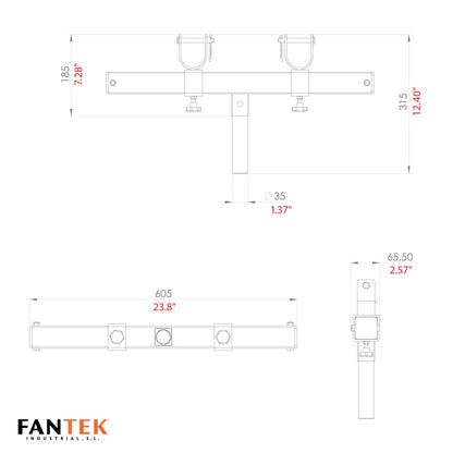 ProX XTF-ATCMOB Universal Truss Bracket Adjustable T-Adapter Tower