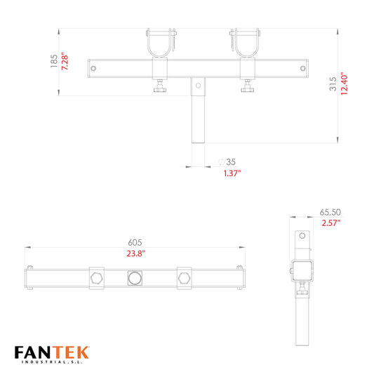 ProX XTF-ATCMOB Universal Truss Bracket Adjustable T-Adapter Tower