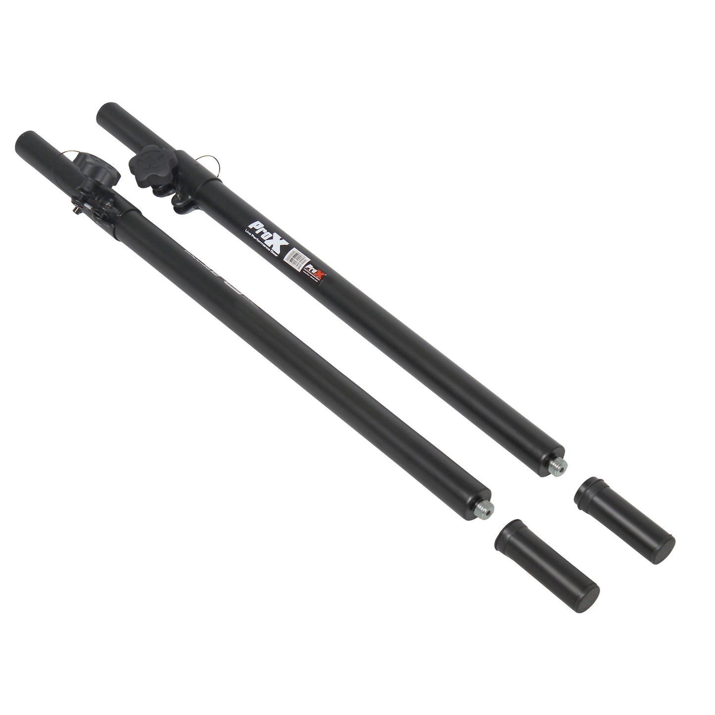ProX Subwoofer Speaker Pole Adjustable Steel M20 and 1 3/8" Mount | 2-Pack