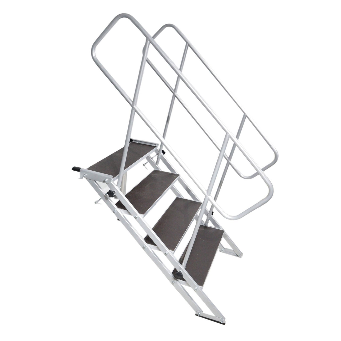 ProX StageQ Adjustable Stage Steps with Rail Heavy Duty Foldable | 4 Step