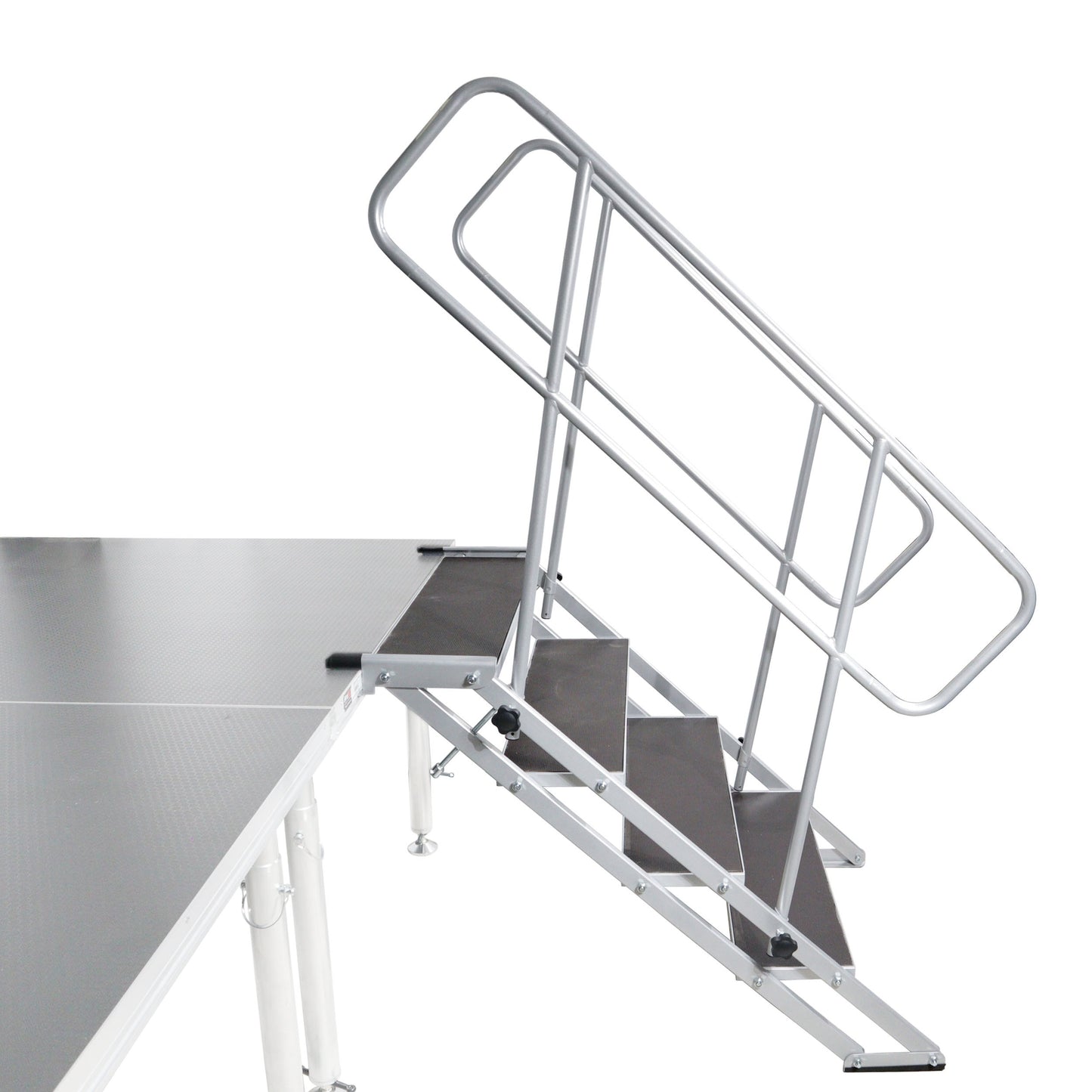 ProX StageQ Adjustable Stage Steps with Rail Heavy Duty Foldable | 4 Step