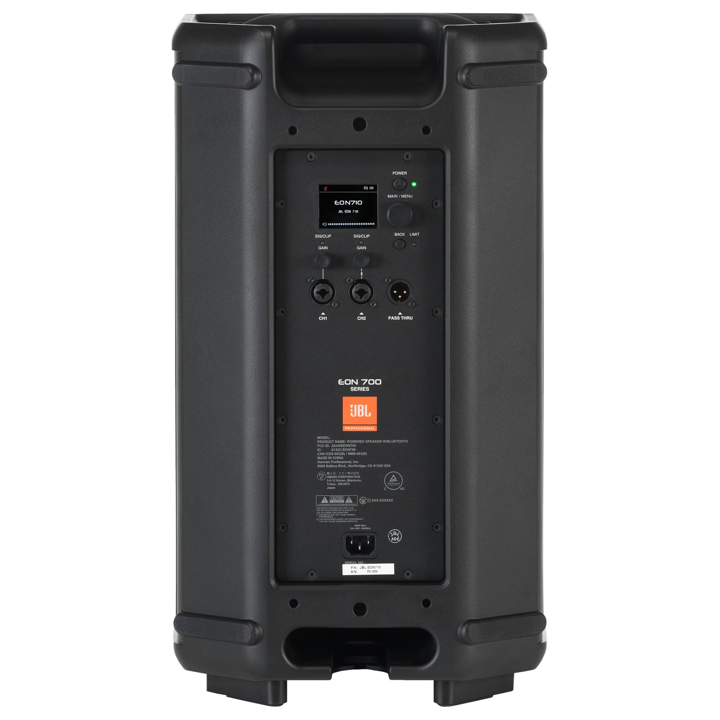 JBL EON710 10 Powered PA Speaker back