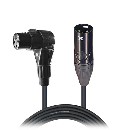 ProX Right-Angle XLR Audio Cable Balanced OFC With Right-Angle Female | 25 ft