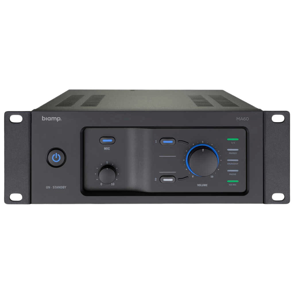 Biamp MA60 9.5-Inch Mixing Amplifier With Priority Routing