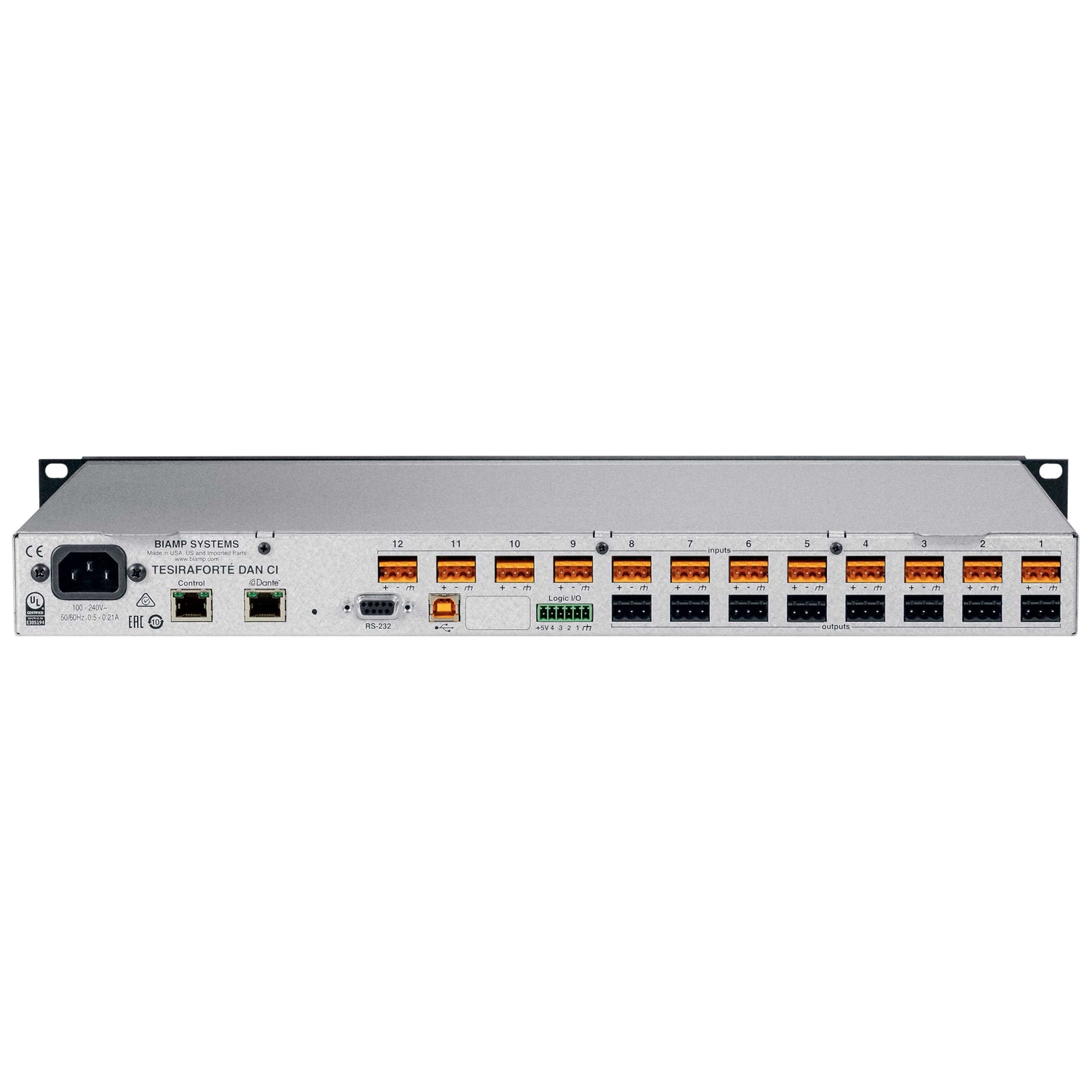 Biamp TesiraFORTE DAN CI Fixed I/O DSP – SoundPro
