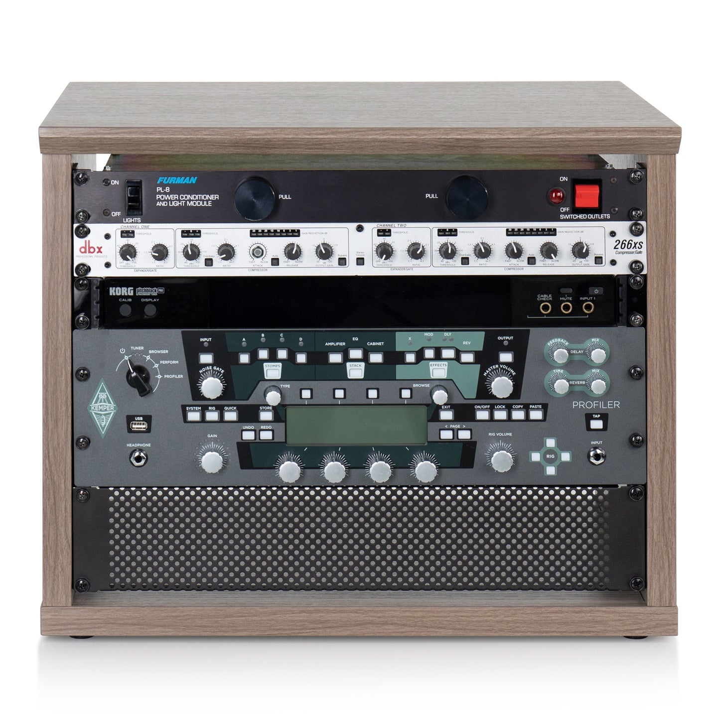 Gator GFW-ELITERK-8U-GRY Elite Series 8U Desktop Studio Rack | Grey