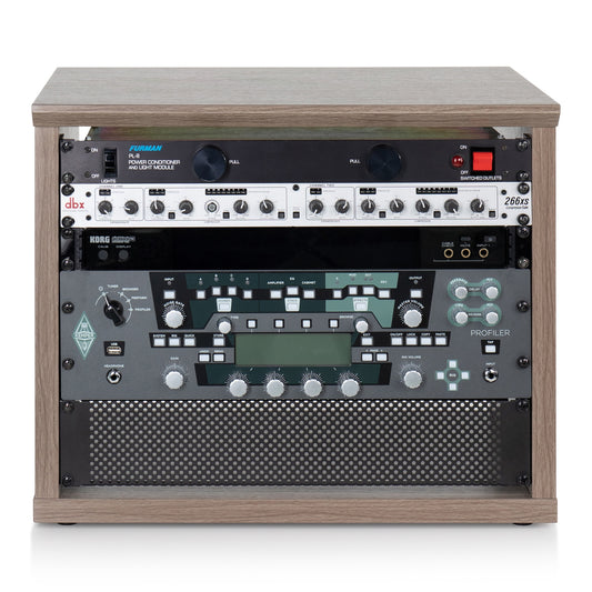 Gator GFW-ELITERK-8U-GRY Elite Series 8U Desktop Studio Rack | Grey