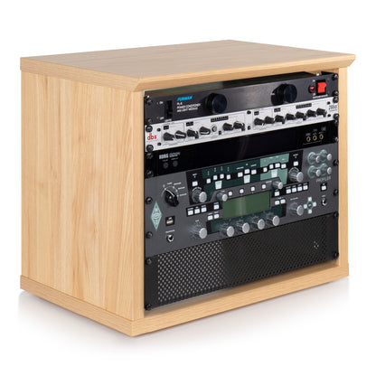 Gator GFW-ELITERK-8U-MPL Elite Series 8U Desktop Studio Rack | Maple