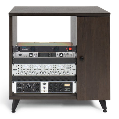 Gator GFW-ELITESIDECAR-BRN Elite Series Dark Walnut Sidecar Rack Cabinet | Brown