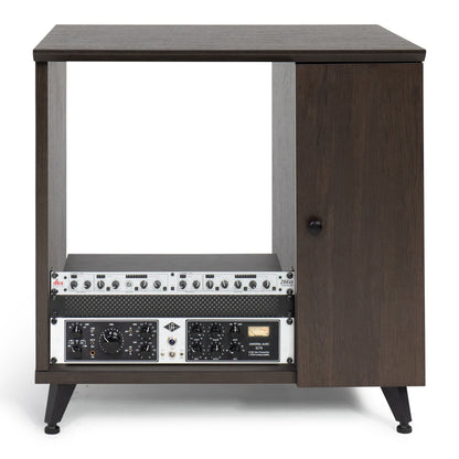 Gator GFW-ELITESIDECAR-BRN Elite Series Dark Walnut Sidecar Rack Cabinet | Brown