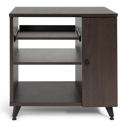 Gator GFW-ELITESIDECAR-BRN Elite Series Dark Walnut Sidecar Rack Cabinet | Brown