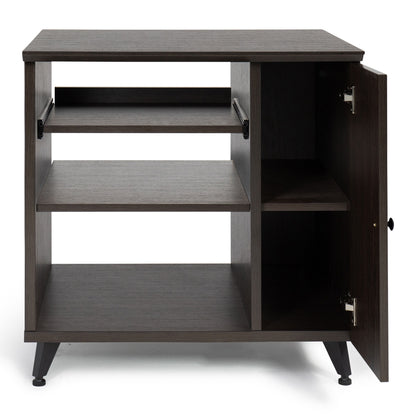 Gator GFW-ELITESIDECAR-BRN Elite Series Dark Walnut Sidecar Rack Cabinet | Brown