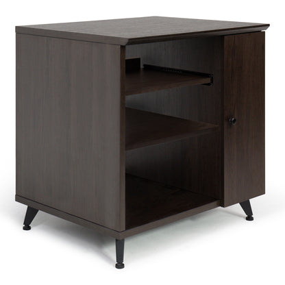 Gator GFW-ELITESIDECAR-BRN Elite Series Dark Walnut Sidecar Rack Cabinet | Brown