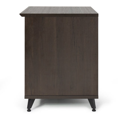 Gator GFW-ELITESIDECAR-BRN Elite Series Dark Walnut Sidecar Rack Cabinet | Brown