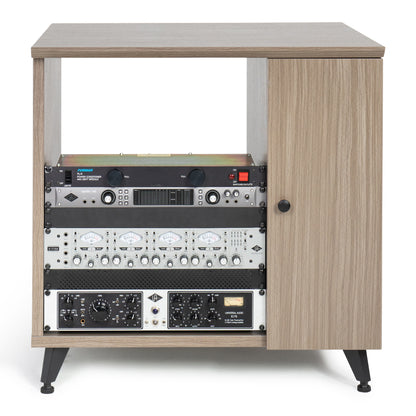 Gator GFW-ELITESIDECAR-GRY Elite Series Dark Walnut Sidecar Rack Cabinet | Grey