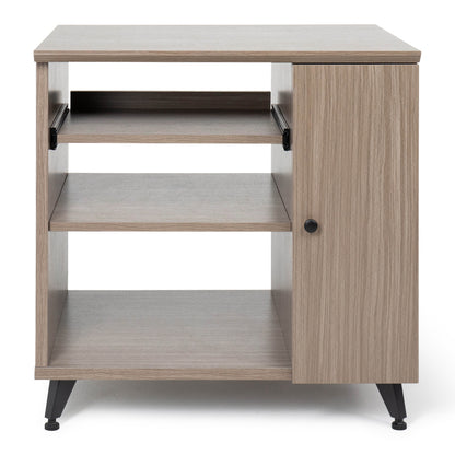 Gator GFW-ELITESIDECAR-GRY Elite Series Dark Walnut Sidecar Rack Cabinet | Grey