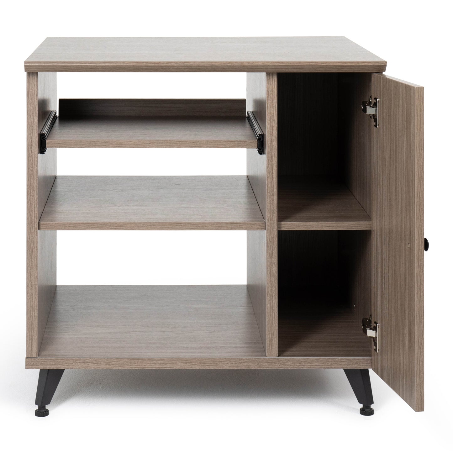Gator GFW-ELITESIDECAR-GRY Elite Series Dark Walnut Sidecar Rack Cabinet | Grey