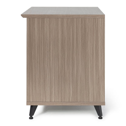 Gator GFW-ELITESIDECAR-GRY Elite Series Dark Walnut Sidecar Rack Cabinet | Grey