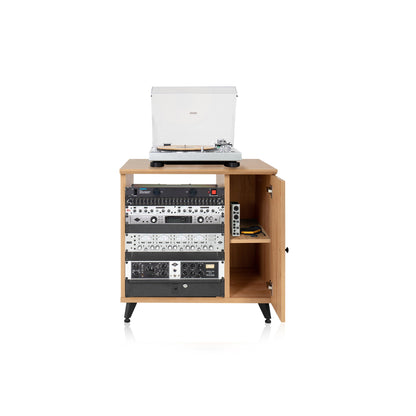 Gator GFW-ELITESIDECAR-MPL Elite Series Dark Walnut Sidecar Rack Cabinet | Maple