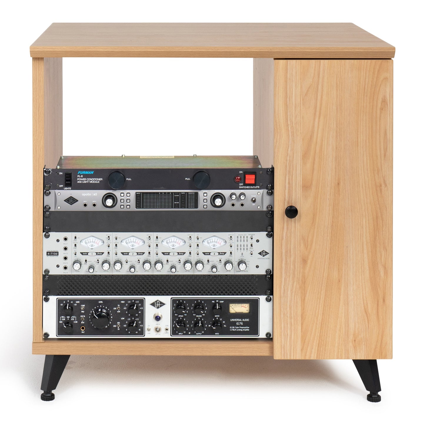 Gator GFW-ELITESIDECAR-MPL Elite Series Dark Walnut Sidecar Rack Cabinet | Maple