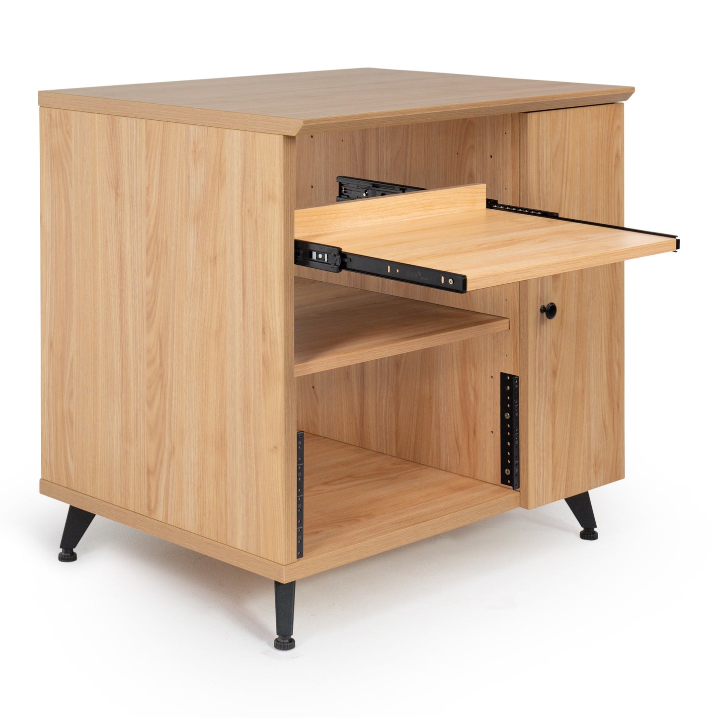 Gator GFW-ELITESIDECAR-MPL Elite Series Dark Walnut Sidecar Rack Cabinet | Maple