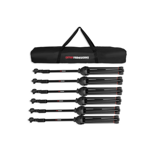 Gator GFW-MIC-6PACKBG Mic Boom Stand 6-Pack with Bag