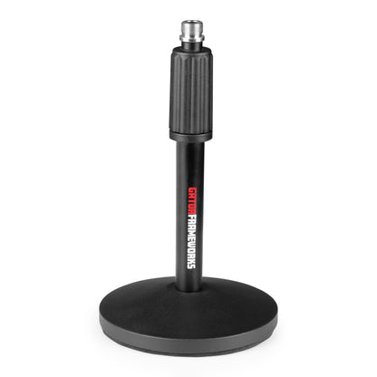 Gator GFW-MIC-DESKTOP-2PK Desktop Mic Stands With XLR Cables | 2-Pack