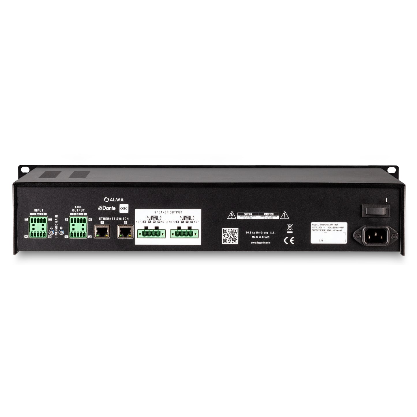 DAS Audio INTEGRAL Matrix Amplifier 4-Channel DSP Amp | 1000 W