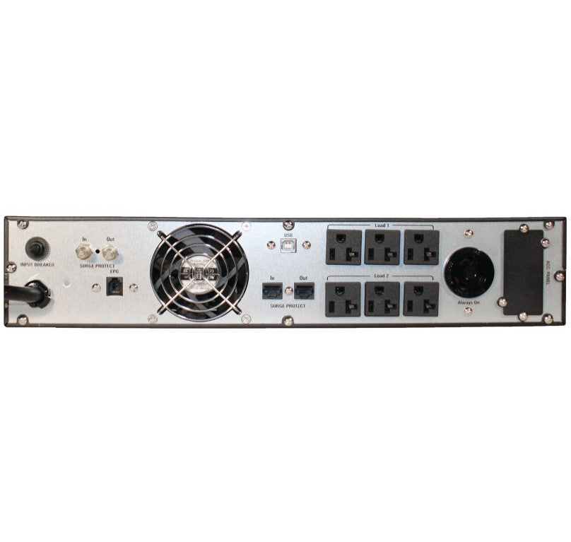 Juice Goose SRA 20000 2000VA/ 1400W Rackmount Line Interactive UPS back