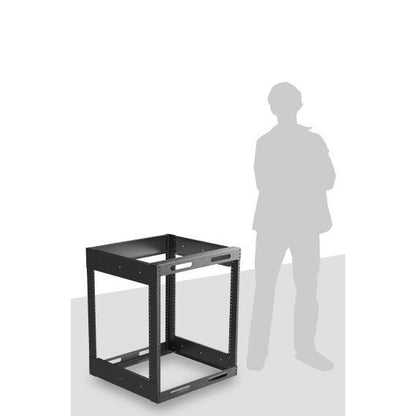 AtlasIED Easy-to-Assemble Stackable Utility Frame Open Rack | 12 RU