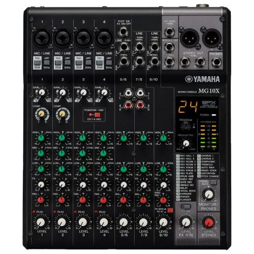 Yamaha MG10X CV 10-Channel Analog Mixer with Effects top
