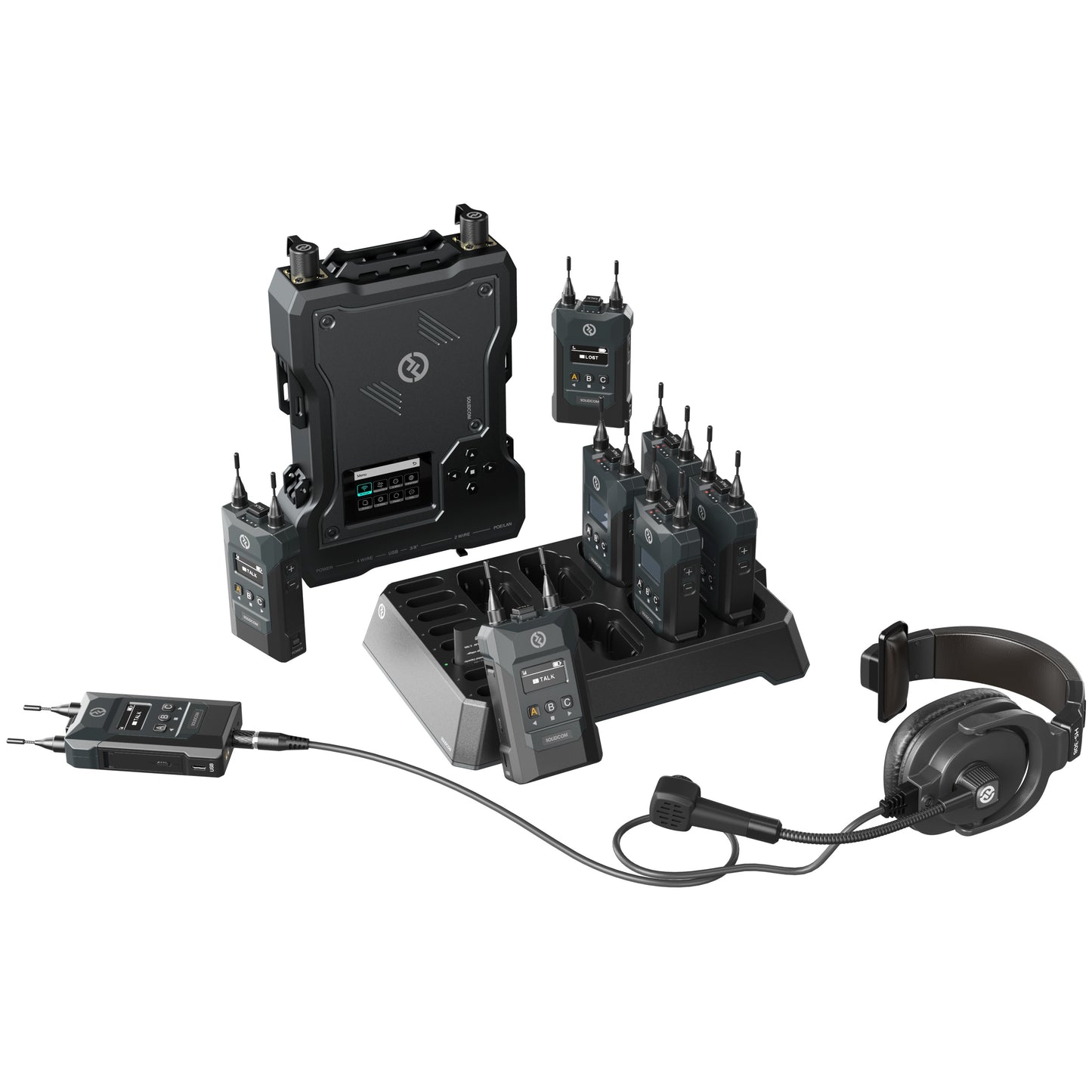 Hollyland Solidcom M1 Wireless Full-Duplex Intercom System With 8 Beltpacks