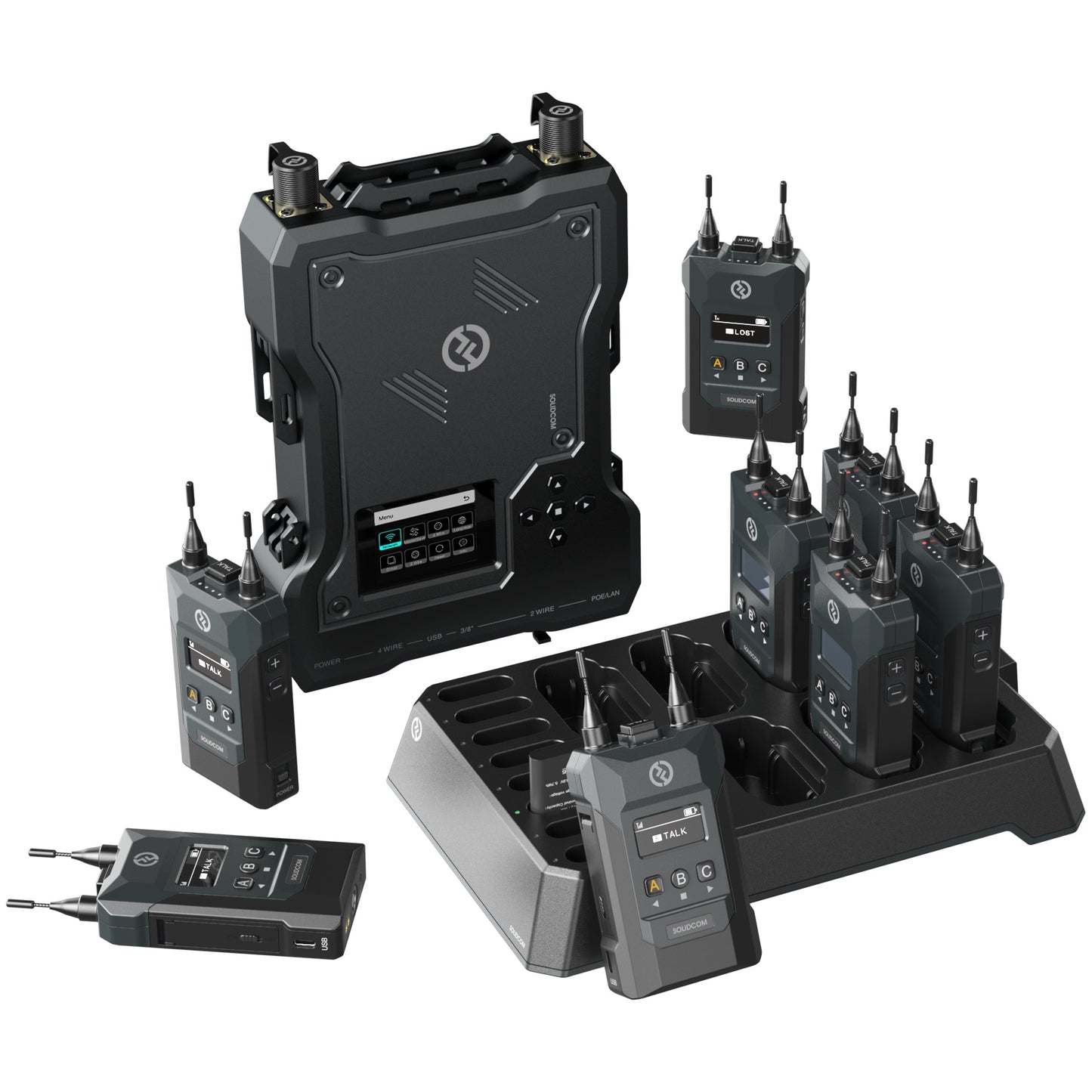 Hollyland Solidcom M1 Wireless Full-Duplex Intercom System With 8 Beltpacks