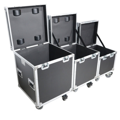 ProX XS-UTL49PKG3 Set of 3 Nested ATA Road Cases With Casters