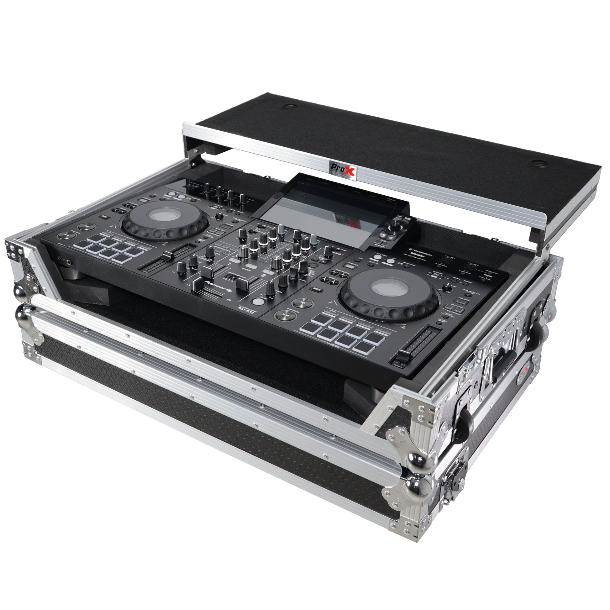 132790_ProX-ATA-Flight-Case-For-Pioneer-XDJ-RX3_DDJ-REV5-DJ-Controller-with-1U-Rack-Space-and-Wheels-_-Silver_Black-_-With-Laptop-Shelf_ALT05sqr