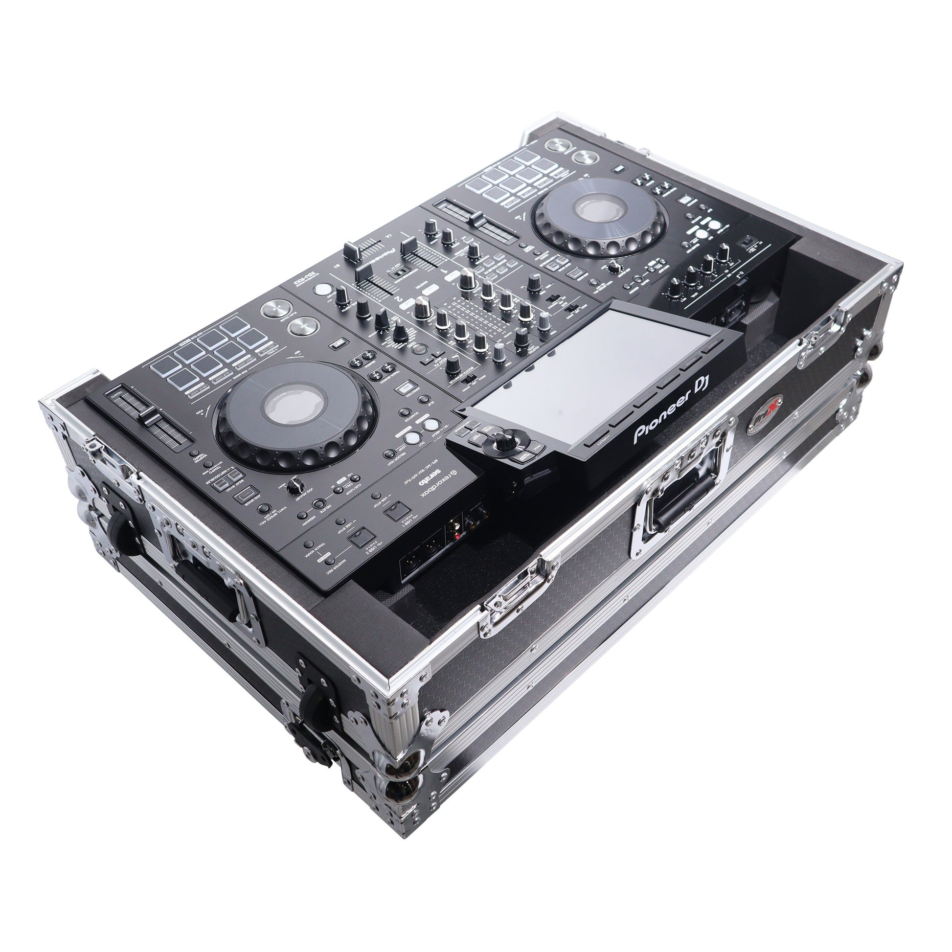 132791_ProX-ATA-Flight-Case-For-Pioneer-XDJ-RX3_DDJ-REV5-DJ-Controller-with-1U-Rack-Space-and-Wheels-_-Silver_Black-_-Without-Laptop-Shelf_ALT06sqr