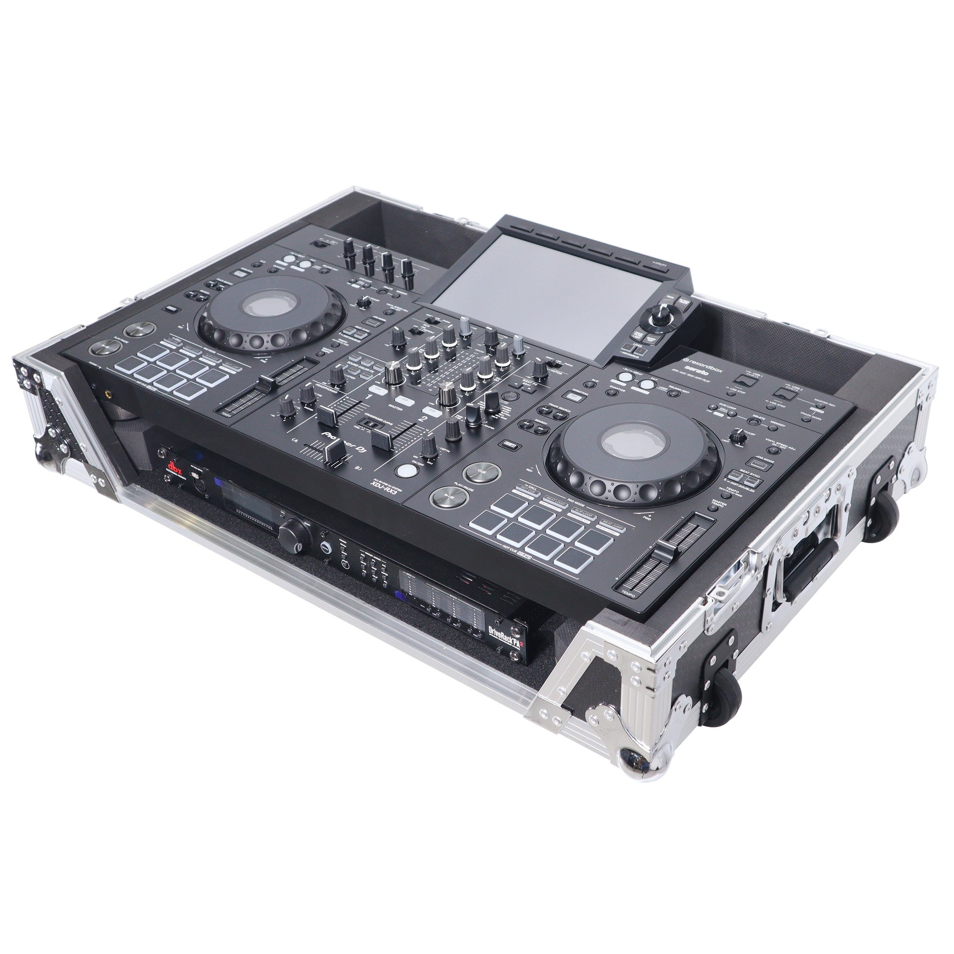 132791_ProX-ATA-Flight-Case-For-Pioneer-XDJ-RX3_DDJ-REV5-DJ-Controller-with-1U-Rack-Space-and-Wheels-_-Silver_Black-_-Without-Laptop-Shelf_ALT07sqr