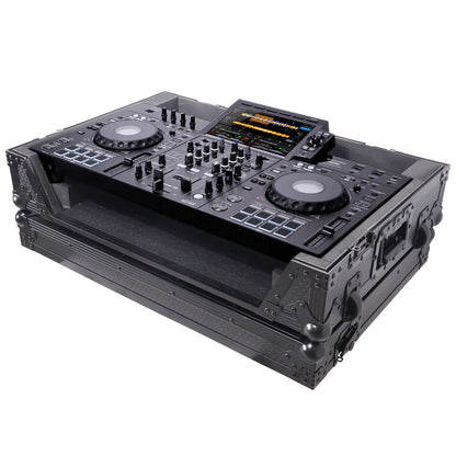 ProX ATA Flight Case For Pioneer XDJ-RX3/DDJ-REV5 DJ Controller with 1U Rack Space and Wheels | Black/Black | Without Laptop Shelf