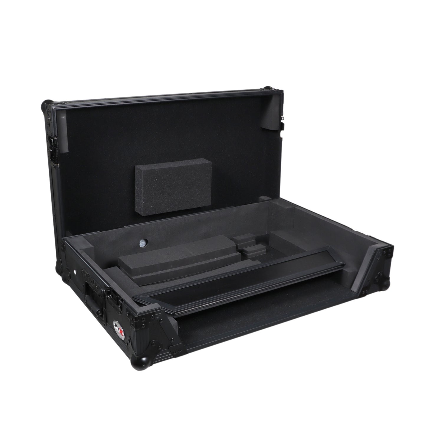 ProX ATA Flight Case For Pioneer XDJ-RX3/DDJ-REV5 DJ Controller with 1U Rack Space and Wheels | Black/Black | Without Laptop Shelf