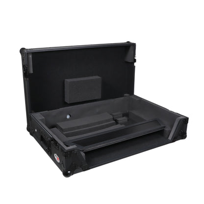 ProX ATA Flight Case For Pioneer XDJ-RX3/DDJ-REV5 DJ Controller with 1U Rack Space and Wheels | Black/Black | Without Laptop Shelf