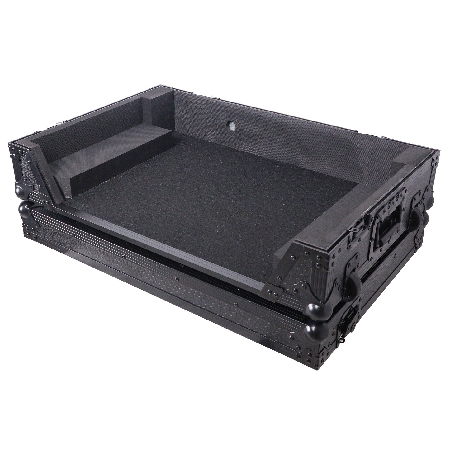 ProX ATA Flight Case For Pioneer XDJ-RX3/DDJ-REV5 DJ Controller with 1U Rack Space and Wheels | Black/Black | Without Laptop Shelf