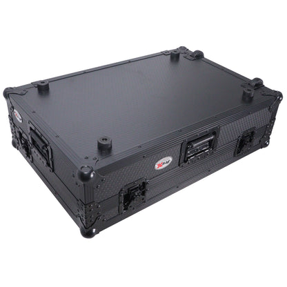 ProX ATA Flight Case For Pioneer XDJ-RX3/DDJ-REV5 DJ Controller with 1U Rack Space and Wheels | Black/Black | Without Laptop Shelf