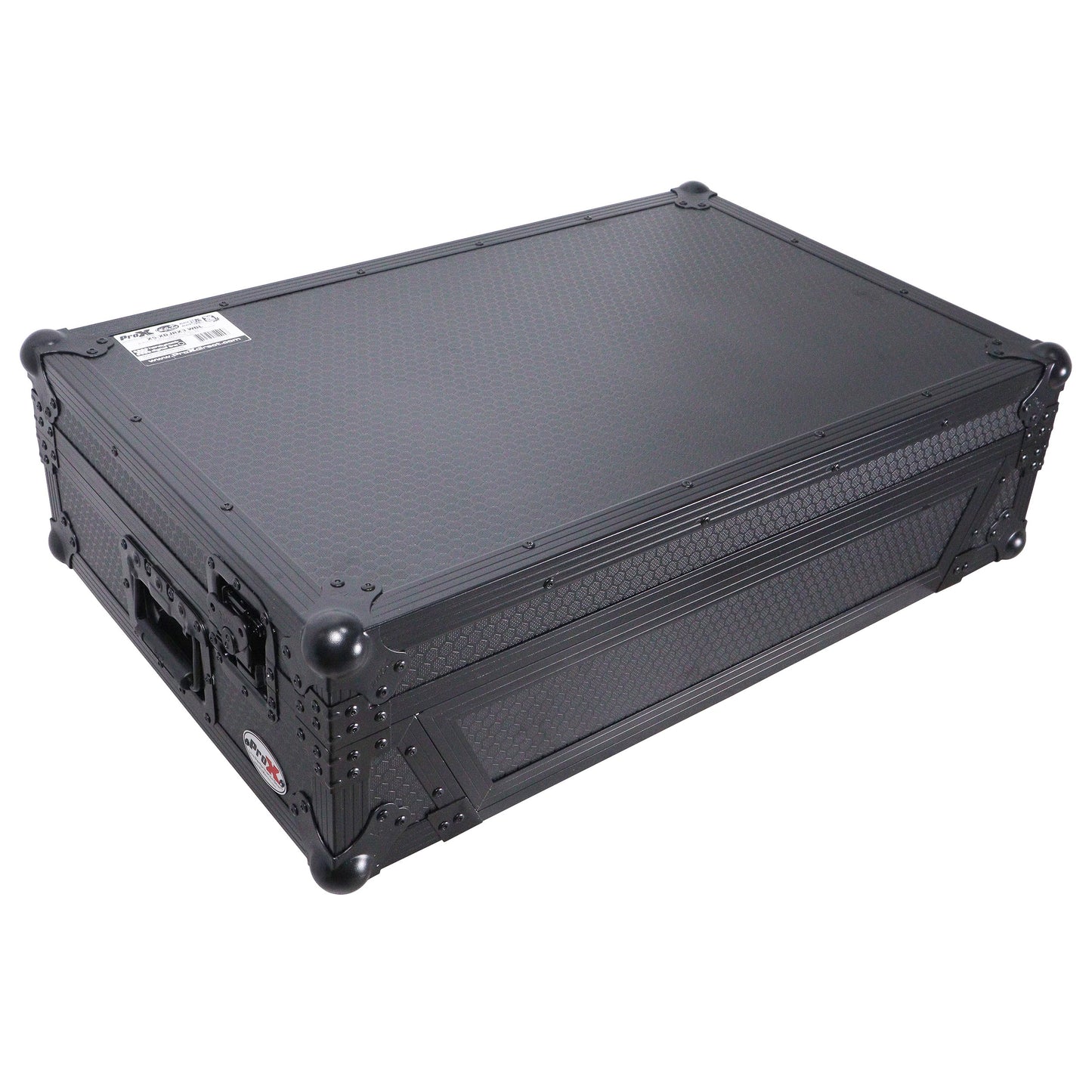 ProX ATA Flight Case For Pioneer XDJ-RX3/DDJ-REV5 DJ Controller with 1U Rack Space and Wheels | Black/Black | Without Laptop Shelf