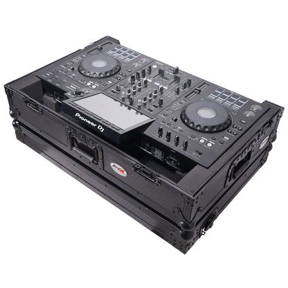 ProX ATA Flight Case For Pioneer XDJ-RX3/DDJ-REV5 DJ Controller with 1U Rack Space and Wheels | Black/Black | Without Laptop Shelf