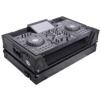 ProX ATA Flight Case For Pioneer XDJ-RX3/DDJ-REV5 DJ Controller with 1U Rack Space and Wheels | Black/Black | Without Laptop Shelf