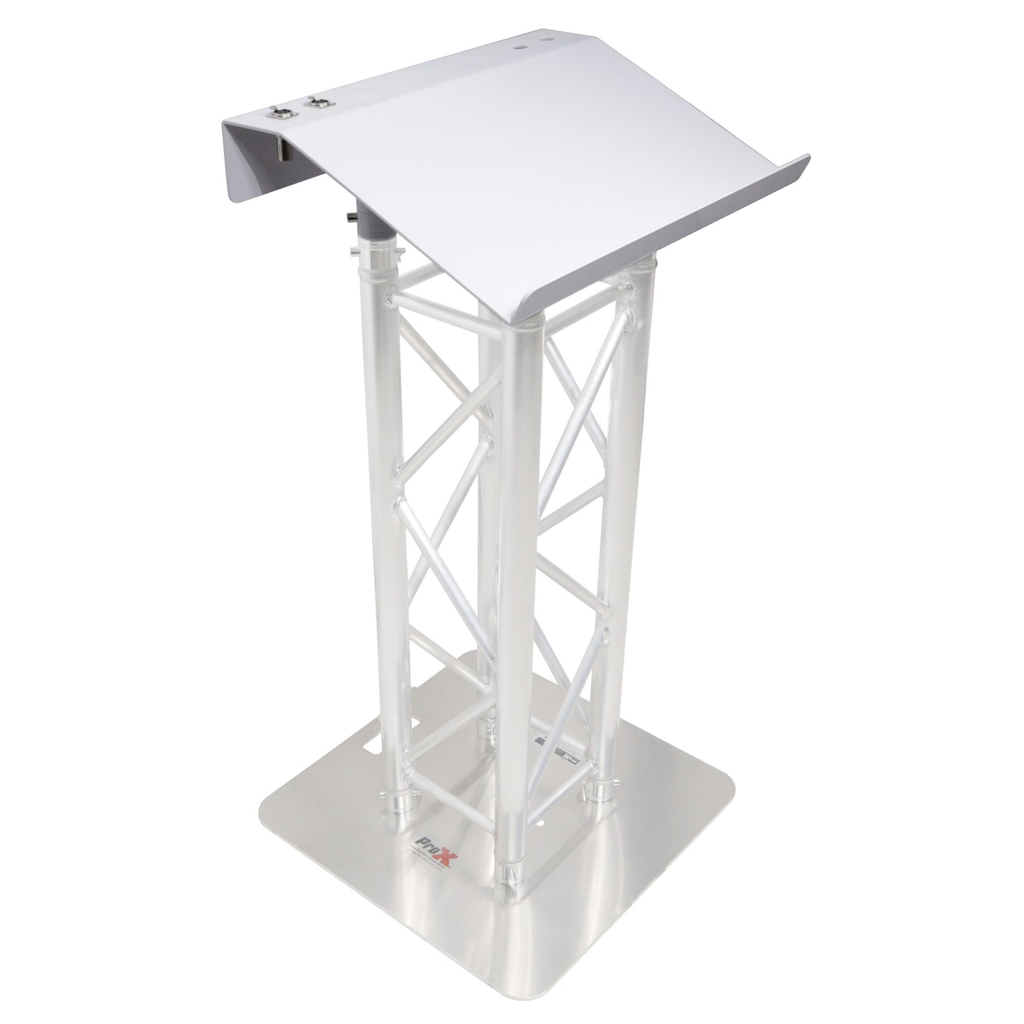 ProX Truss Lectern 24" Aluminum F34 Truss Podium Lectern | White