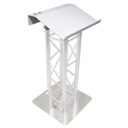 ProX Truss Lectern 24" Aluminum F34 Truss Podium Lectern | White
